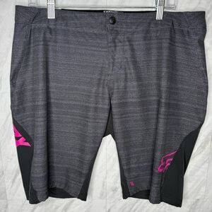 Fox Gray and Pink Athletic Shorts with Vibrant Accents